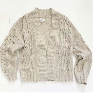 LuckyBrand Cream&Multicolor Specks Sweater Size M
